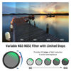 Picture of NEEWER 58mm Black Diffusion 1/4 Effect with ND2-ND32 Variable ND Filter 2 in 1, HD Neutral Density Filter with Mist Dreamy Cinematic Features, Water Repellent/Scratch Resistant/Dust Proof, No X Cross