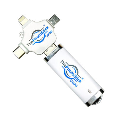 Picture of ThePhotoStick® Omni 64GB - Secure Photo & Video Backup and Transfer Device | USB & Multiport Connection | Integrated Software | Portable Memory | External Storage | File Save & Transfer