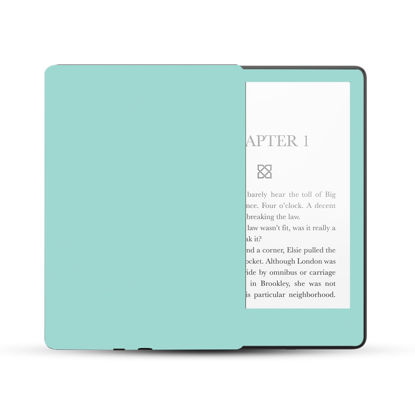 Picture of MightySkins Skin Compatible with Amazon Kindle Paperwhite 5 6.8-inch 11th Gen (2021) Full Wrap - Solid Seafoam | Protective, and Unique Vinyl Decal wrap Cover | Easy to Apply | Made in The USA