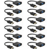 Picture of Display Port to VGA, Multi-pack Gold-Plated DisplayPort to VGA Converter Adapter (Male to Female) for Computer, Desktop, Laptop, PC, Monitor, Projector, HDTV, HP, Lenovo, Dell, ASUS and More (12-pack)