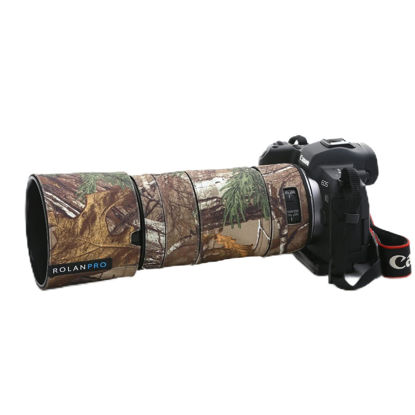 Picture of Rolanpro Waterproof Lens Cover for Canon RF 100-400mm F5.6-8 IS USM Coat Lens Protective Sleeve Case Clothing-#23 Brown Jungle Waterproof