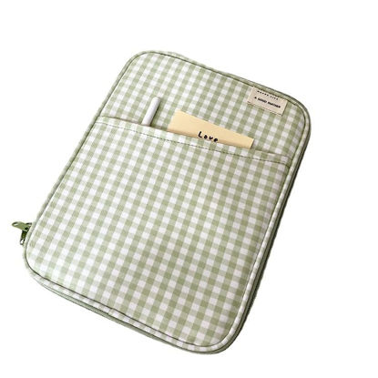 Picture of Donloise 11-13Inch Cute Puffy Laptop Sleeve Fairycore Carrying Laptop Bag Cover Kawaii Tablet Liner Pouch Cottagecore Office Accessories (13inch,Green)