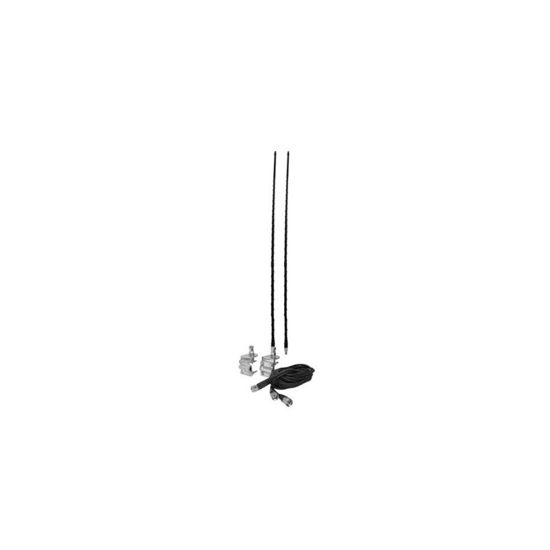 Picture of Accessories Unlimited AUMM22-B Dual Two Foot Mirror Mount CB Antenna Kit (Black)