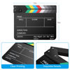 Picture of Temery Acrylic Film Clapper Board -12 x 10in Film Slate Clapperboard Movie Theater Decor Clapboard with a Magnetic Blackboard Eraser, Two Custom Pens, Cleaning Cloth and Hexagonal Wrench