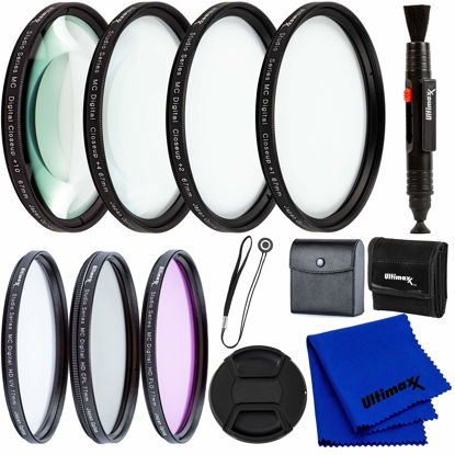 Picture of Ultimaxx 72MM Complete Lens Filter Accessory Kit for Lenses with 72MM Filter Size: UV CPL FLD Filter Set + Macro Close Up Set (+1 +2 +4 +10)
