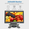 Picture of Qcvoruno 7 inch Security Monitor & Displays, HD/AV/VGA Input, 1024 * 600 Resolution, Built-in Speakers Portable LCD Monitor, Suitable for Game DSLR CCTV PC DVD TV Box