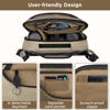 Picture of TAAOKA Camera Sling Bag,Waterproof Camera Case with Tripod Holder,DSLR/SLR/Mirrorless Camera Bags Crossbody for photographers-Coffee