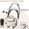 Picture of TAAOKA Camera Sling Bag,Waterproof Camera Case with Tripod Holder,DSLR/SLR/Mirrorless Camera Bags Crossbody for photographers-Beige