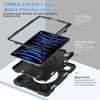 Picture of SUPFIVES Case for iPad Pro 11 inch (2022/2021/2020), Upgraded Military Grade Shockproof Protector Silicone iPad Pro 11 4th Gen Cover Pencil Holder+ Handle+ Shoulder Strap+ Rotating Kickstand, Black