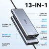 Picture of USB C Laptop Docking Station Dual Monitor HDMI for Dell/HP/Lenovo Laptop USB C Hub Multiport Adapter Dongle Dock,USB C to 2 HDMI+DisplayPort DP+Ethernet+100W USB C Power Charging Port+5USB+SD/TF