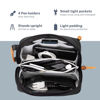 Picture of Tech Bag Organizer - Small Electronics Organizer Pouch for Travel - Premium Travel Case with Leather Accents - Mesh Pocket for Cables, Cords and Chargers (Black)