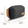 Picture of Tech Bag Organizer - Small Electronics Organizer Pouch for Travel - Premium Travel Case with Leather Accents - Mesh Pocket for Cables, Cords and Chargers (Black)
