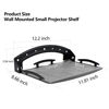 Picture of UineHiot Floating Shelf for Projector Wall Mount, 90-Degree Foldable, Loading Capacity 8.8lbs, Black