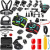 Picture of SmilePowo 51-in-1 Action Camera Accessories Kit for GoPro Hero 11 10 9 8 Max 7 6 5 4 3 3+ 2 1 Black GoPro 2018 Session Fusion Silver White Insta360 DJI AKASO APEMAN YI Campark XIAOMI Action Camera