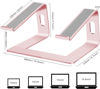 Picture of Orionstar Laptop Stand Aluminum Laptop Riser Compatible with Mac MacBook Air Pro 10 to 15.6 Inch Notebook Computer, Ergonomic Elevator Holder (Pink)