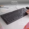 Picture of CHERRY Stream Keyboard Wired USB SX Scissors Mechanism QWERTY Whisper-Quiet Silent Keystroke for Home Office, Work or Personal Computer. Black