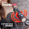 Picture of Movo DoubleMic V2 Two-Sided Shotgun Mic for Camera Vlogging - Dual Capsule External Microphone for iPhone, Android, Smartphones and DSLR Camcorders - Improved Wind Protection - Latest Version