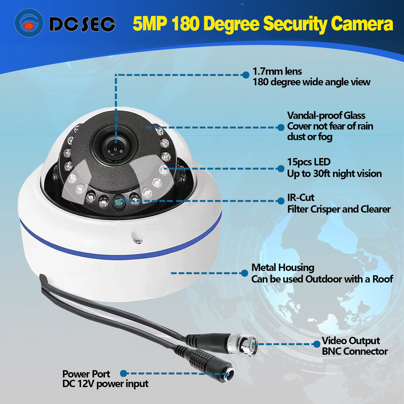 Bible Cover TIGERSECU 5MP Dome Security Camera - Wide Angle 96?? View ...