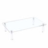Picture of Sumerflos Clear Acrylic Monitor Laptop Stand, Sturdy and Save Space Computer Laptop Monitor Riser Stand for Home Office Desktop Universal Stand with Anti-Slip Pads