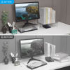 Picture of Sumerflos Clear Acrylic Monitor Laptop Stand, Sturdy and Save Space Computer Laptop Monitor Riser Stand for Home Office Desktop Universal Stand with Anti-Slip Pads