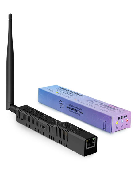 Picture of SMLIGHT SLZB-06 - Zigbee 3.0 to Ethernet,USB,and WiFi Gateway Coordinator with PoE,Universal Zigbee USB Gateway for Home Assistant/ Zigbee2MQTT/ZHA,Wireless Zigbee 3.0 USB Adapter