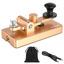 Picture of Classical Morse Mini Code Key Morse Code Paddle Key Aluminum Alloy Mini-Key Morse CW Portable Key Morse Practice Key Gold