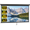 Picture of Saicool Projector Screen 100 Inch 16:9 HD Portable Manual Pull Down Projector Screen,Wall Ceiling Mounted Retractable Widescreen for Home Theater Cinema Office Movie TV Game,Black