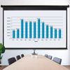 Picture of Saicool Projector Screen 100 Inch 16:9 HD Portable Manual Pull Down Projector Screen,Wall Ceiling Mounted Retractable Widescreen for Home Theater Cinema Office Movie TV Game,Black