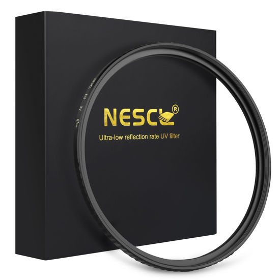 Picture of NESCL 67mm UV Protection Filter 30 Multi-Layer Coatings HD Optical Glass/Ultra-Slim Brass Frame/Low Reflection/Scratch Resistant Ultraviolet UV Filter for 77mm Camera Lens