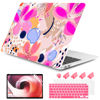 Picture of DONGKE Compatible with MacBook Air 13 inch Case 2021 2020 2019 2018 Release A2337 M1 A2179 A1932 with Retina Display & Touch ID, Plastic Hard Shell & Keyboard Cover - Floral Artistic