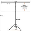 Picture of 8x5ft T-Shape Backdrop Stand, Adjustable Background Support Stand Kit, Portable Photo Banner Holder with 6 Spring Clamps, Sandbag, Carry Bag for Party, Wedding, Photography and Decoration