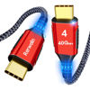 Picture of Rerwelin 6.6 FT for Thunderbolt 4 Cable 240W, 40Gbps USB 4 Cable with PD 3.1, 8K@60Hz, 4K@144Hz USB C Cable for iPhone 15 Pro/15 Pro Max, Thunderbolt 3, Docking, eGPU, SSD, Surface Pro, MacBook Pro