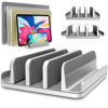 Picture of TEFONIA Adjustable Laptop Stand, 5 Slots, Aluminum Space-Saving, for Apple MacBook/Surface/Galaxy/Tablet/iPad/iPhone, Silver