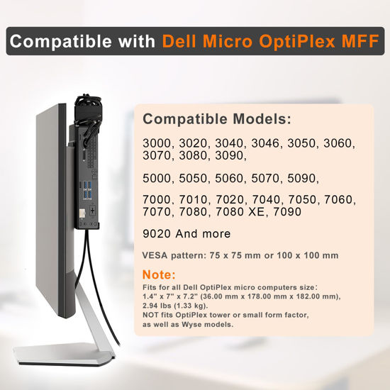 thumbnail image 2 of Blazin3D Wall / Desk Mount For Dell OptiPlex Micro Form Factor Case (3000, 7000 Series) 2 of 6