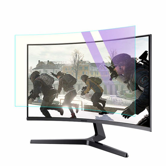 Picture of CapriTech Anti Blue Light Anti Glare Screen Protector Filter for 34 Inches Gaming Monitor Curved Ultrawide 21: 9 Desktop Monitor, Relieve Eye Strain-32.20x13.58 inch(Narrow Border)