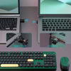 Picture of Wireless Computer Keyboards Mouse Combos, COVEVA Colorful Typewriter Retro Keyboard with Round Keycaps, USB Keyboard and Mouse Set 2.4GHz Full-Size Wireless Keyboard and Optical Mouse（Dark Green）