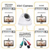 Picture of Analog CCTV Camera HD 1080P 4-in-1 (TVI/AHD/CVI/CVBS) Security Dome Camera Outdoor, 2.8mm-12mm Manual Focus/Zoom Varifocal Lens, Weatherproof Metal Housing 36 IR-LEDs Day & Night Monitoring (White)