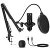 Picture of AMOOX Condenser Microphone,Professional USB Microphone Plug & Play PC Computer Microphone Condenser Cardioid Mic Kit with Adjustable Boom Arm Stand Shock Mount,for Podcast,Streaming,YouTube，Tiktok
