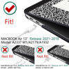 Picture of DONGKE Compatible with MacBook Air 13 inch Case 2021 2020 2019 2018 Release A2337 M1 A2179 A1932 with Retina Display & Touch ID, Plastic Hard Shell & Keyboard Cover - Composition Book