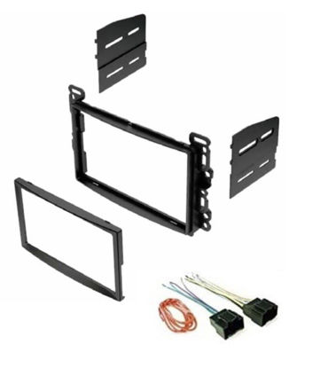 Picture of Double Din Car Radio Stereo Install Dash Installation Kit and Wire Harness Made for Chevrolet: 2007-2010 Cobalt, 2006-2011 HHR, 2008-2012 Malibu + More -No Factory External Amp Vehicles