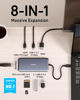 Picture of Anker 555 USB-C Hub (8-in-1), with 100W Power Delivery, 4K 60Hz HDMI Port, 10Gbps USB C and 2 A Data Ports, Ethernet microSD SD Card Reader, for MacBook Pro More
