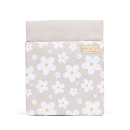Picture of StickieTech Kindle Sleeve Pouch | Water-Resistant Material | Compatible with Kindle Basic 6" & Kindle Paperwhite 6.8" | Padded Case with 2 Hidden Zippered Pockets (Simply Daisy)