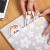 Picture of StickieTech Kindle Sleeve Pouch | Water-Resistant Material | Compatible with Kindle Basic 6" & Kindle Paperwhite 6.8" | Padded Case with 2 Hidden Zippered Pockets (Simply Daisy)