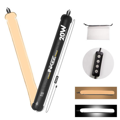 Picture of INKEE GC20 BI-Color Handheld LED Tube Light Video Light Wand,20W 2M Type-C Charging 2700K-6500K Inflatable Ball Portable Photography Lighting,CRI 95+, for Video Recording Photography