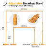 Picture of ShowMaven Backdrop Stand, 8x10 ft Adjustable Photo Backdrop Stand Kit, Heavy Duty Backdrop Stand with Foldable Steel Base for Photography, Photo Video Studio, Birthday Parties, Wedding (Golden)