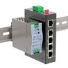 Picture of GoodTop 5 Port 100Mb Unmanaged Industrial Switch with DIN Rail 15W Power Supply,DIN-Rail 10/100Mbps Fast Ethernet,IP40,4KV Lightning Protection,Operating Temperature Range -40° - 80°C Network Switch