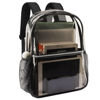 Picture of Neurora Clear Backpack Heavy Duty TPU Transparent Backpack for Sports,Work,Security Travel.(Black)