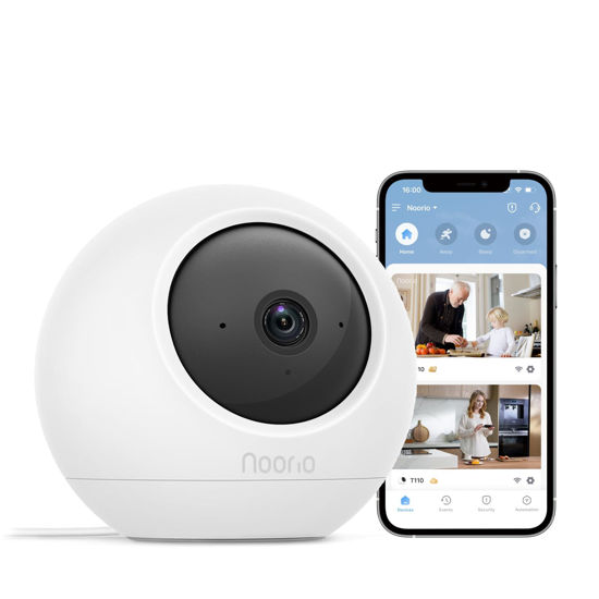 Picture of Noorio 4K Indoor Plug-in Security Camera, T120 Pan-Tilt 360° View AI Motion Detection Pet Camera, 2.4/5GHz WiFi Camera for Baby Monitor, Night Vision, Two-Way Audio, Work with Alexa