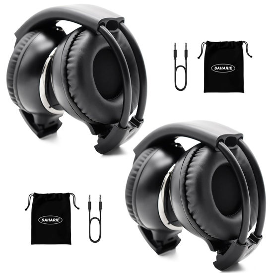 Picture of SAHARIE 2 Pack of Infrared Headphones for Car DVD, IR Headphones Kids 2 Channel,Universal Car Headphones Wireless for Honda Odyssey Rear Entertainment System