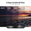 Picture of NEEWER 55mm Variable ND Filter ND8-ND128 Camera Lens Filter (3-7 Stop) No X Cross Neutral Density Ultra-Slim HD Filter with 30 Multi-Layer Nano Coatings Waterproof, Cleaning Cloth Included